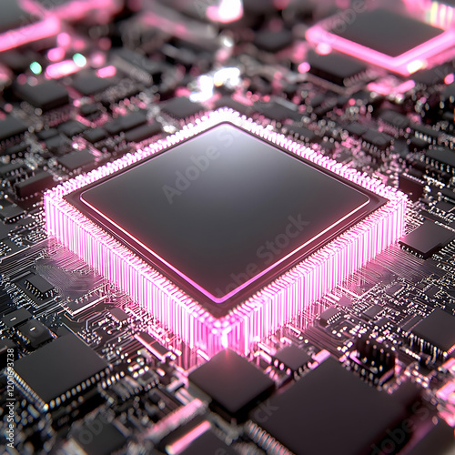 3D Rendered Circuit Board S...