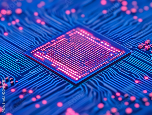Close-up Microchip Illumina...