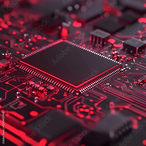 Close-up of a Computer Circ...