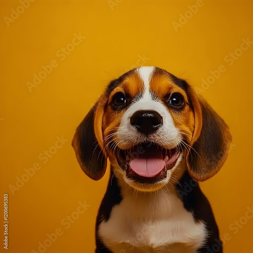 Adorable Puppy Poses with T...