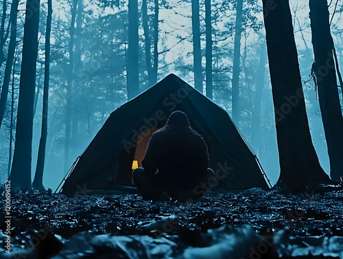 Camper Sits Inside Illumina...