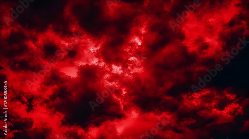 Dramatic Red Clouds Fill th...