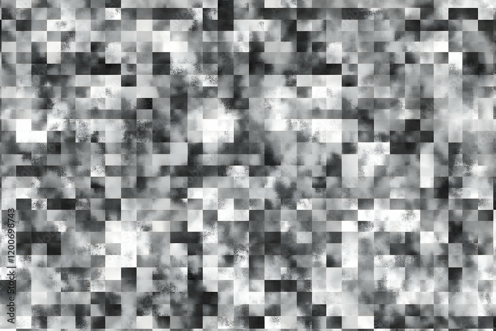 Abstract Black and White Pixelated Background Creates a Modern and Stylish Look for Various Design Projects. Abstract Black and White Pixelated Background Creates a Modern and Stylish Look for Various Design Projects.
