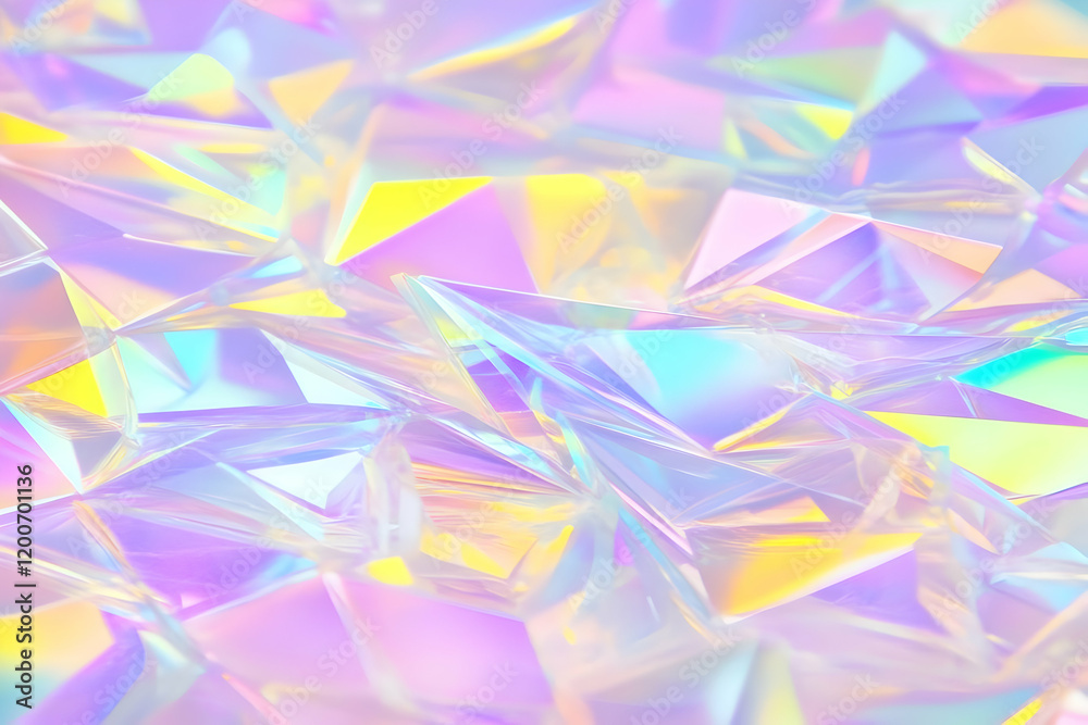 Iridescent Crystal Background creates a mesmerizing visual with its holographic texture. Iridescent Crystal Background creates a mesmerizing visual with its holographic texture.