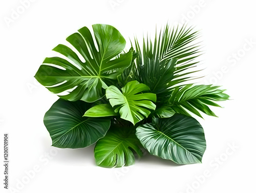 Tropical Green Leaves Arran...