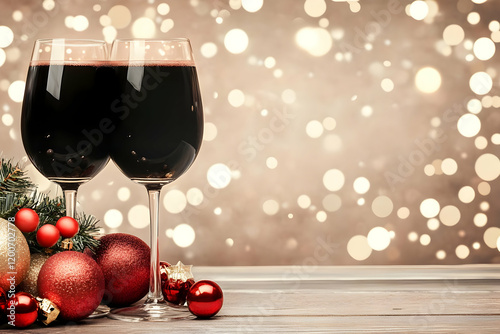 Two Glasses of Red Wine wit...