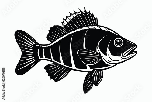 Perch fish Vector Illustration