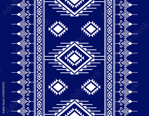 Geometric ethnic oriental seamless pattern traditional Design for background, carpet, wallpaper, clothing, wrapping, Batik, fabric, Vector, illustration, embroidery style, Sadu