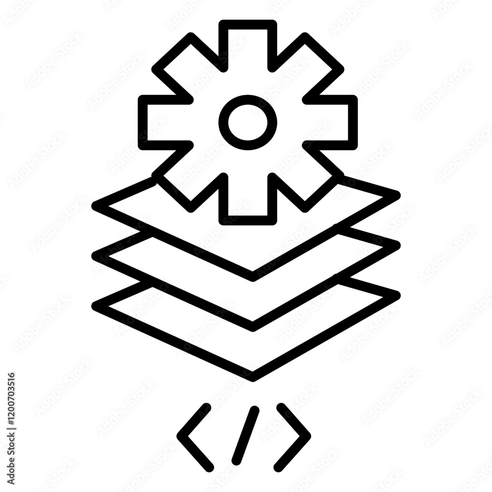 Modern software development icon featuring symbols like code, cloud, servers, and debugging tools, ideal for tech projects, apps, websites, or programming-related designs. Modern software development icon featuring symbols like code, cloud, servers, and debugging tools, ideal for tech projects, apps, websites, or programming-related designs.