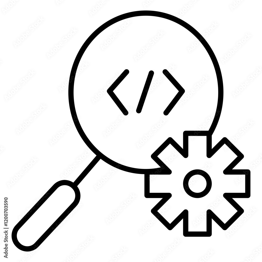 Modern software development icon featuring symbols like code, cloud, servers, and debugging tools, ideal for tech projects, apps, websites, or programming-related designs. Modern software development icon featuring symbols like code, cloud, servers, and debugging tools, ideal for tech projects, apps, websites, or programming-related designs.