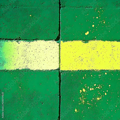 Green and Yellow Painted Co...