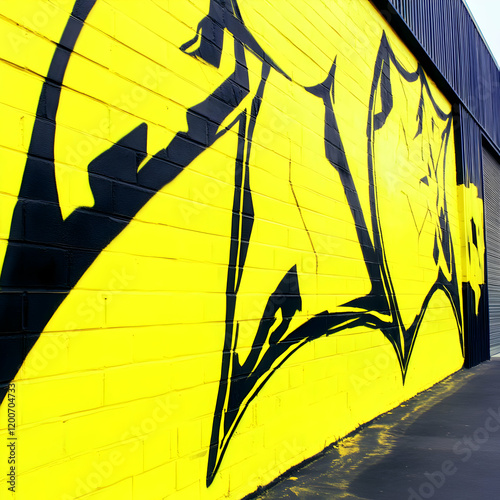 Vibrant Yellow Brick Wall S...