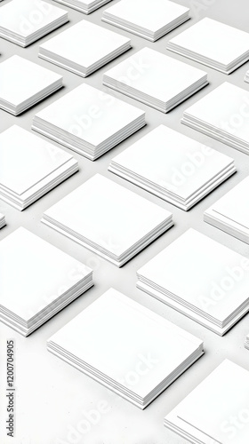 Stacks of Blank White Paper...