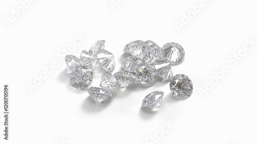 レンダリングされたダイアモンド　CG
