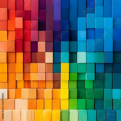 Colorful Wooden Blocks Form...