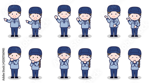 郵便配達員の男女 04