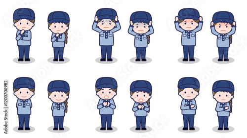 郵便配達員の男女 05