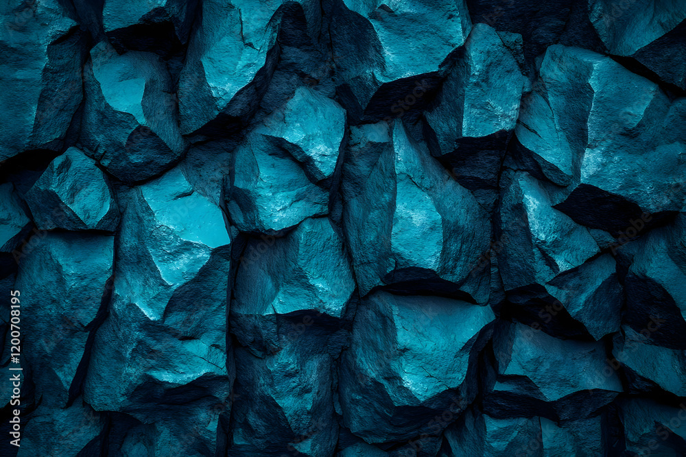 Fototapeta premium Dark Blue Rock Formation Creates a Dramatic and Textured Background Design, Perfectly suited.