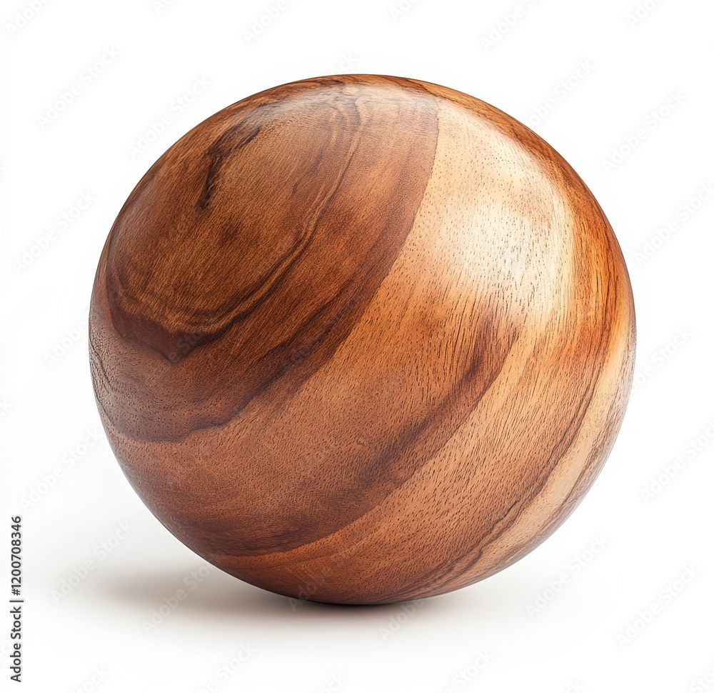 Polished wooden sphere, isolated on white. Polished wooden sphere, isolated on white.