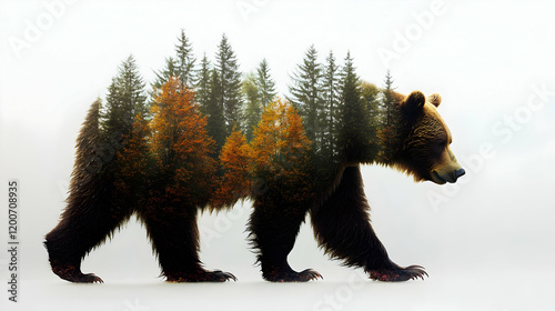 Brown Bear Silhouette Fille...