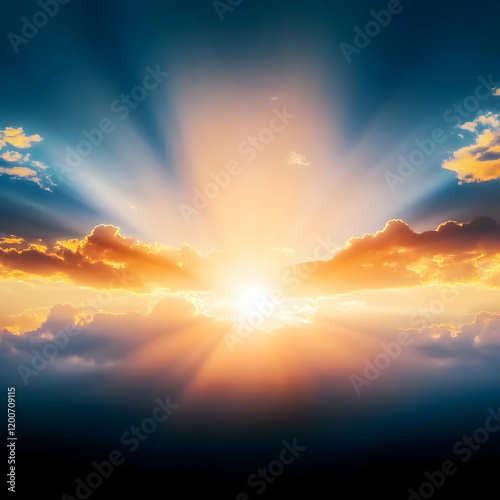 Golden Sunset Illuminates C...