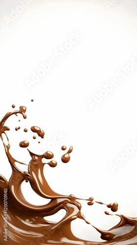 Liquid Chocolate Splashing ...