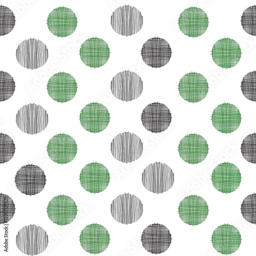 Seamless dots pattern on white background.