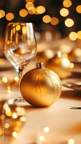 Gold Christmas Ornament Sit...