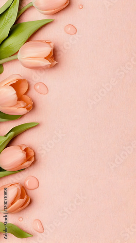 Pink Tulips Arranged on a T...