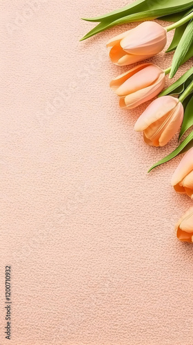 Delicate Peach Tulips Grace...
