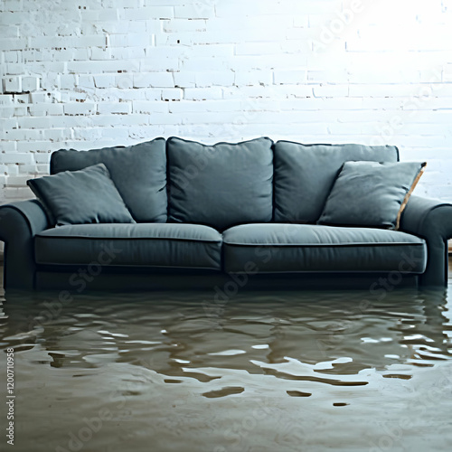 Flooded Living Room: Sofa S...