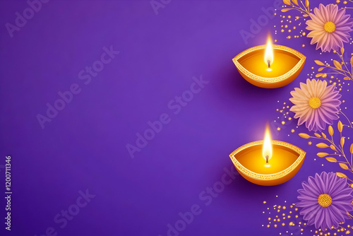 Illuminated Diyas with Flow...