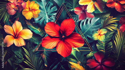Vibrant Tropical Flowers an...