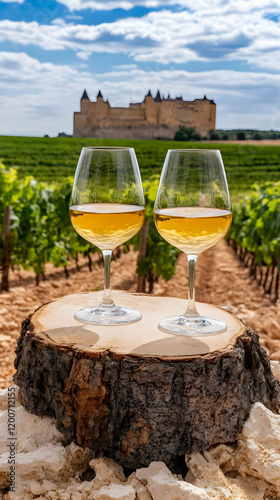 Two Glasses of White Wine S...