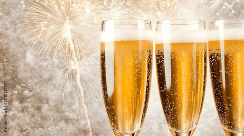 Three Champagne Flutes Spar...