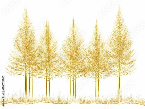 Five Golden Trees Stand Tal...