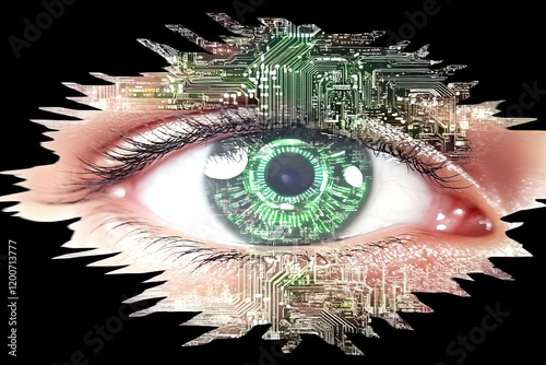 Human Eye Merges with Circu...