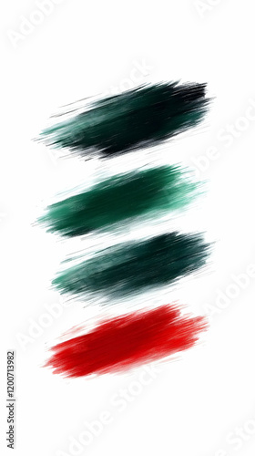 Four Vibrant Brushstrokes o...
