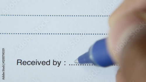 Blank Receipt Template for Acknowledgment of Goods or Services