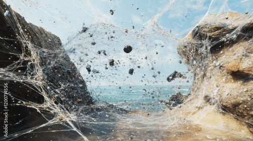 Ocean's Embrace: A Surreal Coastal Scene