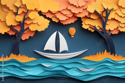 Paper Cutout Illustration: ...