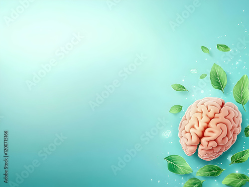Brain with Green Leaves on ...