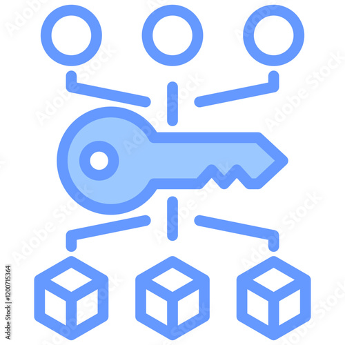 Encryption Blue Icon