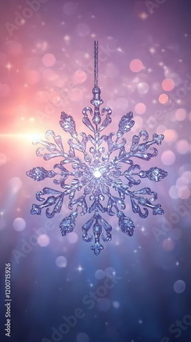 Intricate Glass Snowflake O...