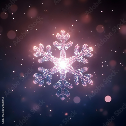 Glowing Snowflake Shines Br...