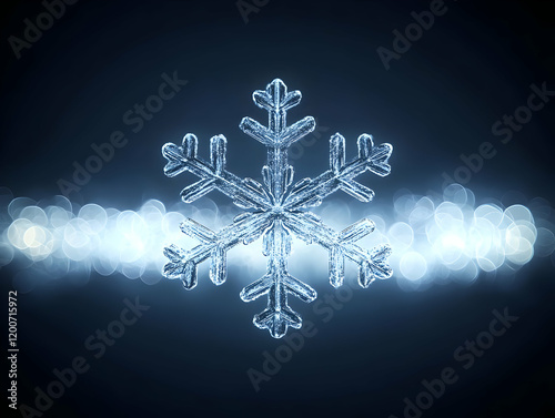 Ice Crystal Snowflake Glows...