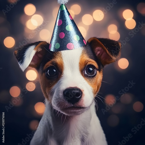 Adorable Puppy Wears Festiv...