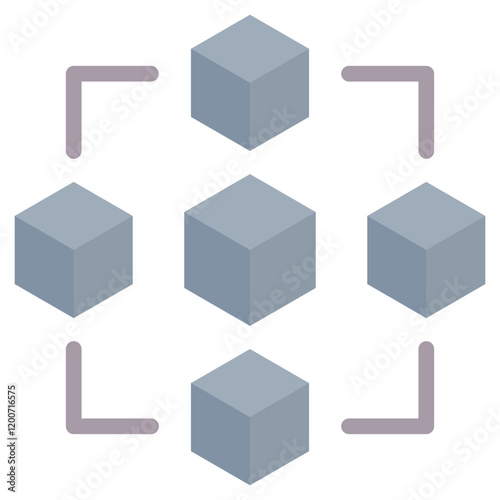 Blockchain Flat Icon