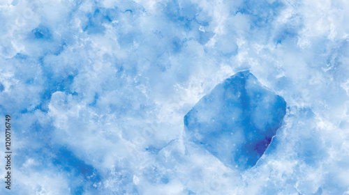 Abstract Blue Watercolor Ba...
