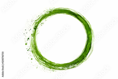 Green Watercolor Circle For...